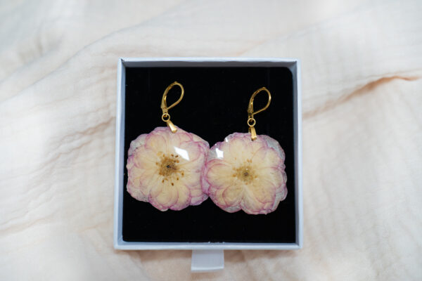 Boucles d'oreilles Fleurs de Roses – Image 3