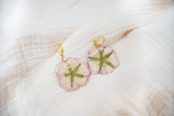 boucles d'oreilles fleurs de roses