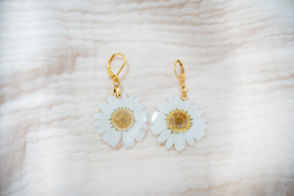 Boucles d'oreilles fleurs de marguerites