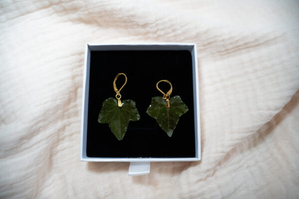 Boucles d'oreilles feuilles de Lierre