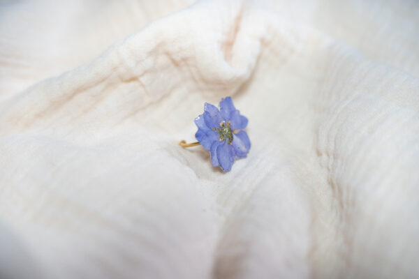 bague Fleur de Delphinium Mauve