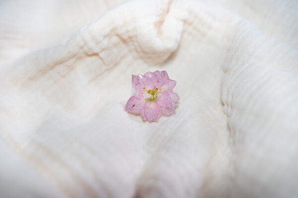 Bague Fleur de Delphinium rose